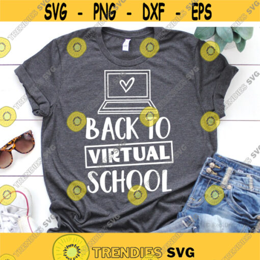 Back to School Svg Virtual Preschool First Day of School Svg Funny Online School Pre K Teacher Svg Files for Cricut Png