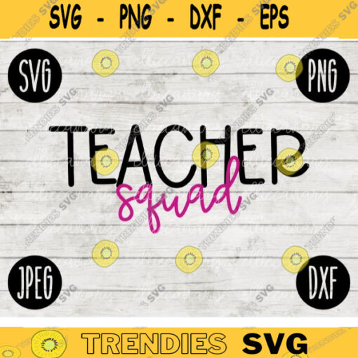 Back to School Teacher Squad PE svg png jpeg dxf cut file Commercial Use SVG Teacher Appreciation First Day 2483