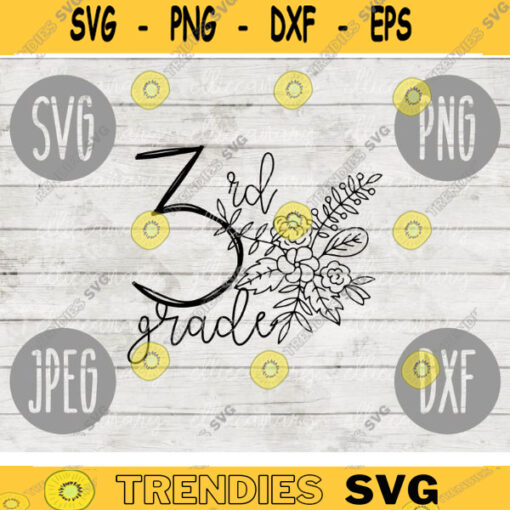 Back to School Third Grade svg png jpeg dxf cutting file Commercial Use SVG Back to School Teacher Appreciation First Day Grad 1077