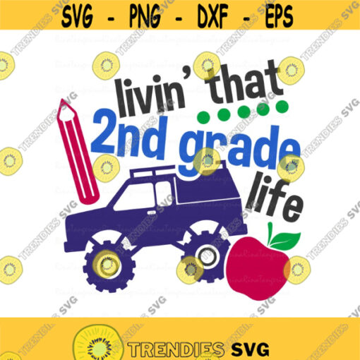 Back to school svg 2nd grade svg school svg png dxf Cutting files Cricut Funny Cute svg designs print for t shirt Design 877