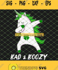 Bad And Boozy Patricks Day Unicorn Shamrock Svg Png Dxf Eps 1 Svg Cut Files Svg Clipart Silhouet