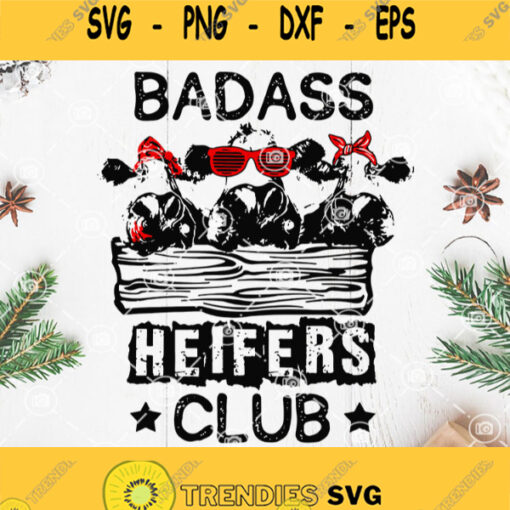 Badass Heifers Club Svg Cows Club Svg Heifer Bandana Svg