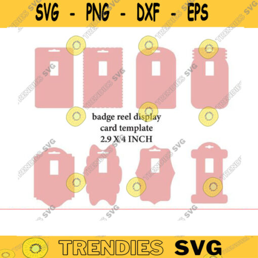 Badge Reel Display Card template Badge Reel Display Card template svg png pdf eps ai jpg dxf blank Badge Reel Display Card template Design 436 copy