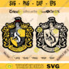 Badger Crest SVG Vector File Bundle School of Wizards Clipart Badger Emblem PNG Badger House Crest Digital Download Cricut