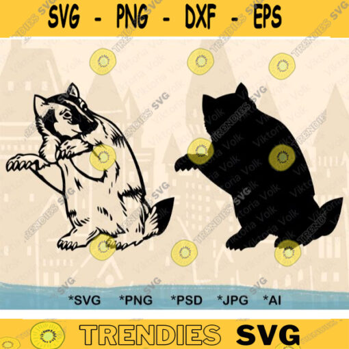 Badger SVG Bundle Badger Silhouette Cut File Animal Printable Badger Clipart Outline