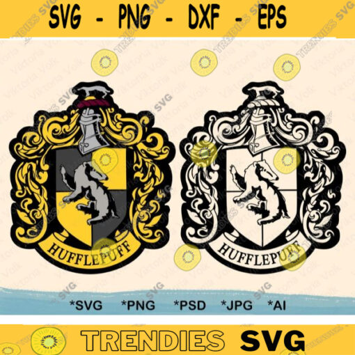 Badger Uniform Emblem SVG Badger SVG Cut File Vector Badger Crest Outline School of Magic House Crest
