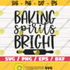 Baking Spirits Bright SVG Cut File Cricut Commercial use Silhouette Christmas Baking SVG Christmas Pot Holder SVG Design 839