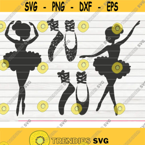 Ballerina Silhouettes Cut File cliparts printable vectors commercial use instant download Design 102