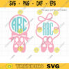 Ballet Shoe Monogram Frame SVG Files for Cricut or Silhouette Pointe Shoe Monogram Frame SVG DXF Cut File Clipart Clip Art Set copy