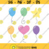 Balloon svg birthday svg birthday balloons svg png dxf Cutting files Cricut Cute svg designs print for t shirt Design 519
