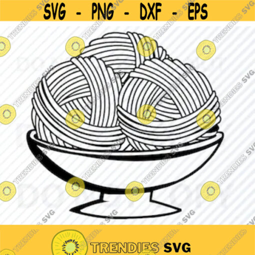 Balls of Yarn SVG Crochet Vector Images silhouette Clip Art Bowl of yarn SVG Files For Cricut Eps Png Stencil ClipArt knitting svg Design 315