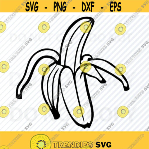 Banana SVG File Fruit Vector Images for Silhouette Clip Art Peeled Banana SVG Files For Cricut Epsdxf ClipArt Fruit PNG clipart Design 694