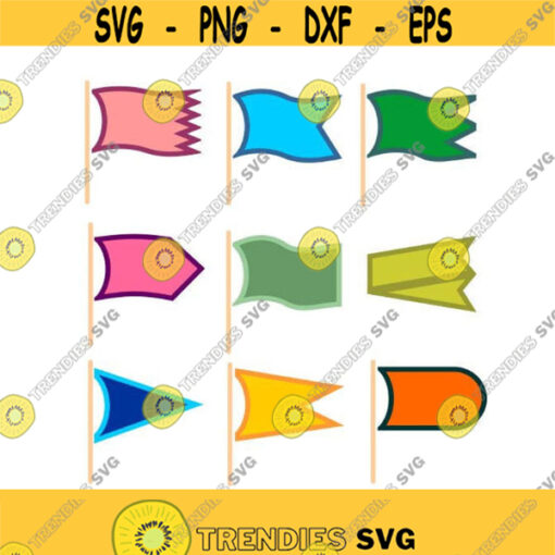 Banner Party Flag Design SVG PNG DXF eps Designs Cameo File Silhouette Design 1674