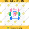 Bar Bells Monogram Cuttable Design in SVG DXF PNG Ai Pdf Eps Design 43