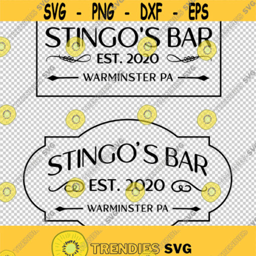 Bar Sign Est. Contact Me To Customize It SVG PNG EPS File For Cricut Silhouette Cut Files Vector Digital File