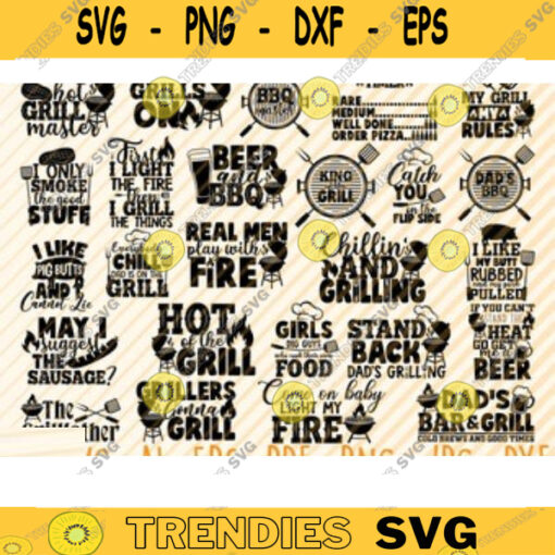 Barbecue Grill Bundle SVG Cut Files Vector Printable Clipart Funny BBQ Quote Svg Barbecue Grill Sayings Svg BBQ Shirt Print Decal Design 14 copy
