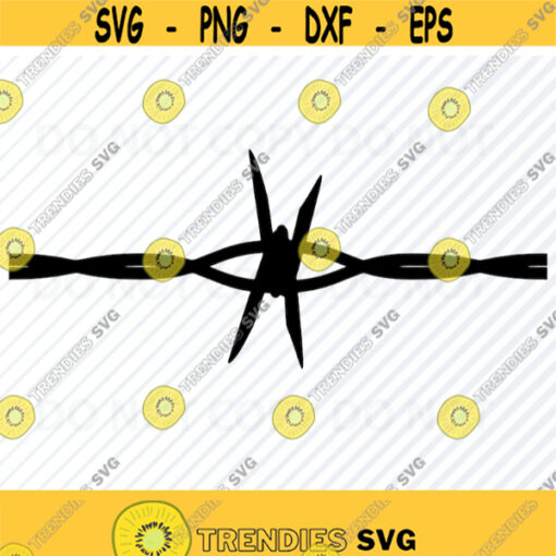 Barbed Wire Silhouette SVG Vector Images Fencing wire SVG Files For Cricut Eps Png dxf ClipArt Western svg spiked wire tattoo image Design 699