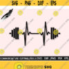 Barbell Heartbeat SVG Gym Svg Fitness Svg Weights Svg Squat Svg Barbell Monogram Svg Gym Shirt Svg Cut File Silhouette Cricut Design 141