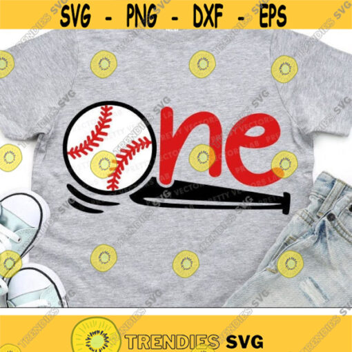 Baseball Birthday Svg One Baseball Svg 1st Birthday Cut Files Boys Svg Dxf Eps Png Kids Shirt Design First Birthday Silhouette Cricut Design 508 .jpg