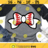 Baseball Bow Svg Baseball Svg Girls Cut Files Baseball Sister Svg Dxf Eps Png Baseball Shirt Design Baby Clipart Silhouette Cricut Design 1568 .jpg