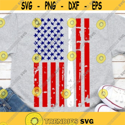 Baseball Flag Svg US Flag Svg 4th of July Svg America Distressed Baseball Shirt Svg Independence Day Svg Cut Files for Cricut Png