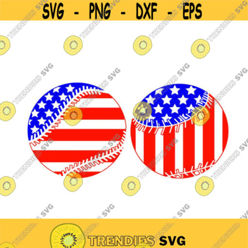 Baseball Flag Usa United states of america Cuttable Design SVG PNG DXF eps Designs Cameo File Silhouette Design 566