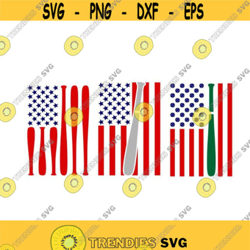 Baseball Flag Usa United states of america Cuttable Design SVG PNG DXF eps Designs Cameo File Silhouette Design 894