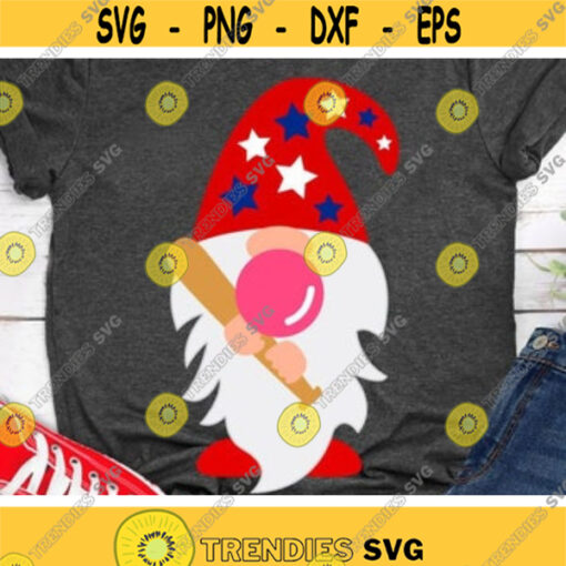 Baseball Gnome Svg Patriotic Gnome Svg Dxf Eps Baseball Mom Svg USA Baseball Svg Love Baseball Clipart Baseball Shirt Design Cut Files Design 100 .jpg