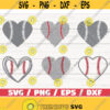 Baseball Heart SVG Softball Heart SVG Cricut Cut File Silhouette Distressed Baseball SVG Dxf Vector Design 399