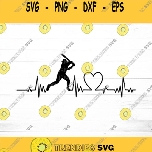 Baseball Heartbeat SVG Baseball Svg Heartbeat Svg Sports Svg Baseball Mom Svg Svg Cricut Heartbeat BaseballSvg Baseball Hitter Svg