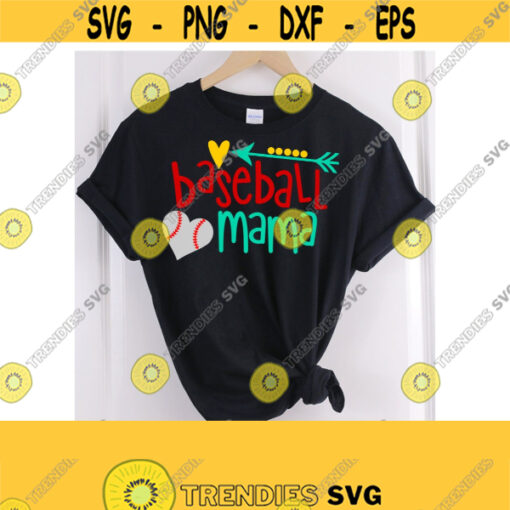 Baseball Mama Baseball Sublimation PNG Baseball T Shirt Design SVG Dxf Eps Ai Png Pdf Digital Cut Files