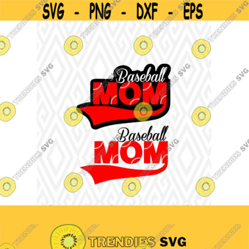 Baseball Mom SVG DXF EPS Ai Png and Pdf Cutting Files for Electronic Cutting Machines