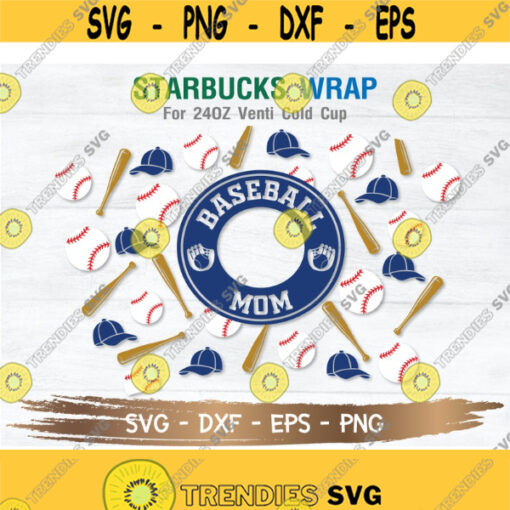 Baseball Mom Starbucks Cup SVG Baseball SVG Momlife svg DIY Venti for Cricut 24oz Instant Download Design 69