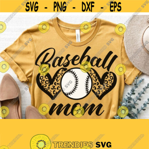Baseball Mom SvgBaseball Mom Shirt SvgLeopard Heart Svg Files CricutCut FileBaseball SvgMom Iron On PngPng Vector Clipart Download Design 1452