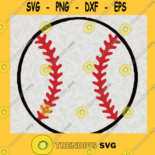 Baseball Red Stitches Sport SVG Digital Files Cut Files For Cricut Instant Download Vector Download Print Files
