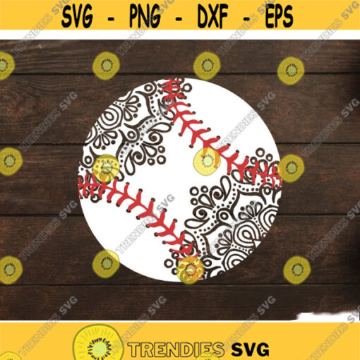 Baseball SVG Baseball mom SVG Mandala svg Sport svg Baseball Mandala SVG cut file for Cricut Design 170.jpg