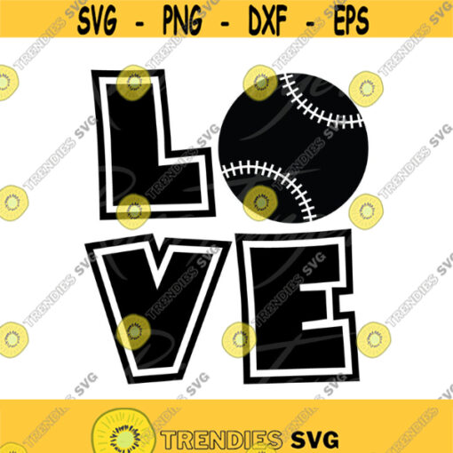 Baseball SVG Softball SVG Love Baseball Clipart Baseball Clip Art Softball Png Dxf Digital Design Sports Download Instant Download Design 616