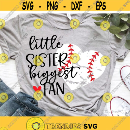Baseball Sister Svg Little Sister Biggest Fan Svg Baseball Svg Baseball Sis Svg Cheer Game Day Shirt Svg Cut Files for Cricut Png Dxf Design 7289.jpg