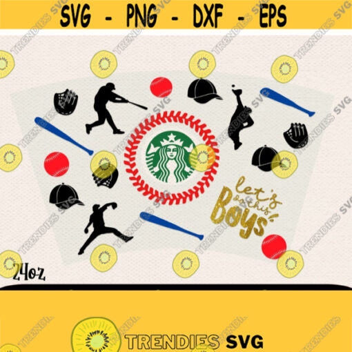 Baseball Starbucks Svg Wrap Starbucks Svg Dad Svg Cricut Files Baseball Full Wrap Svg Sport Starbucks Svg Boy Svg Design 237