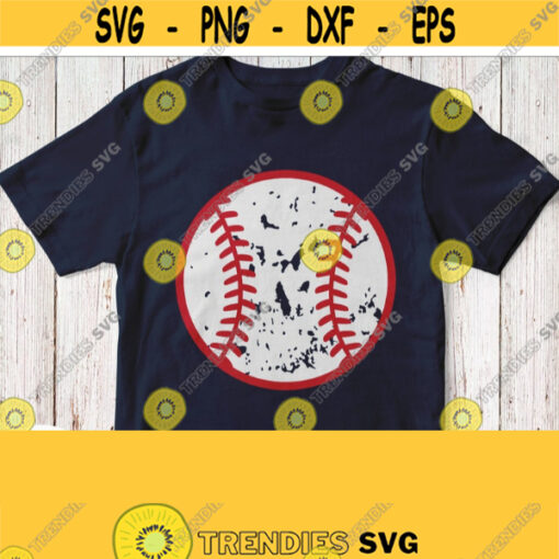 Baseball Svg Distressed White Ball with Red Stitches Svg Baseball Shirt Svg Cricut Design Silhouette Cameo Cut File Iron on Transfer Png Design 969