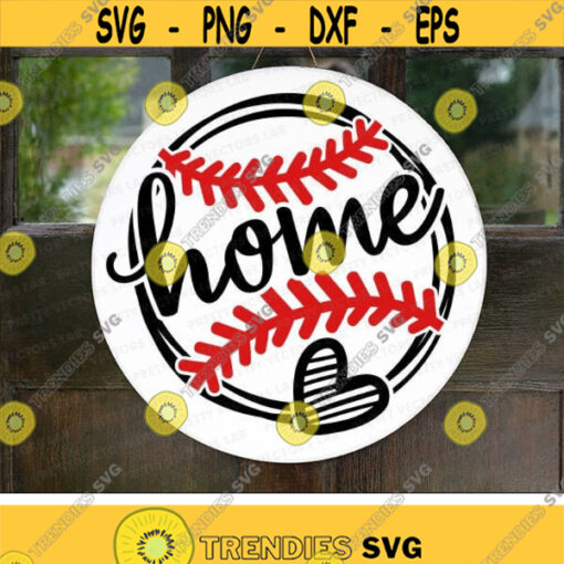Baseball Svg Home Decor Sign Svg Dxf Eps Png Round Baseball Svg Farmhouse Svg Welcome Quote Cut Files Pillow Clipart Cricut Silhouette Design 1452 .jpg