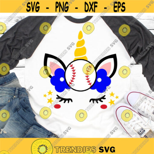Baseball Unicorn Svg Baseball Svg Unicorn Face Svg Girl Baseball Svg Baseball Sister Svg Baseball Shirt Svg Files for Cricut Png