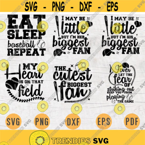 Baseball Vector Bundle Pack 6 SVG Files for Cricut Baseball Quotes Vector Cut Files INSTANT DOWNLOAD Cameo Dxf Eps Png Pdf Iron On Shirt 1 Design 869.jpg