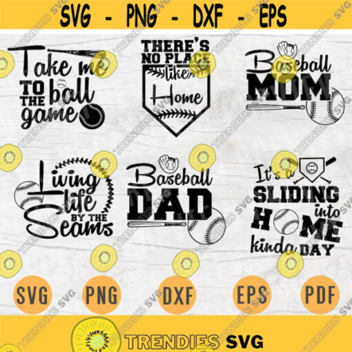 Baseball Vector Bundle Pack 6 SVG Files for Cricut Baseball Quotes Vector Cut Files INSTANT DOWNLOAD Cameo Dxf Eps Png Pdf Iron On Shirt 2 Design 279.jpg