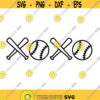 Baseball XOXO Decal Files cut files for cricut svg png dxf Design 406