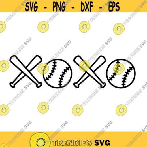 Baseball XOXO Decal Files cut files for cricut svg png dxf Design 406