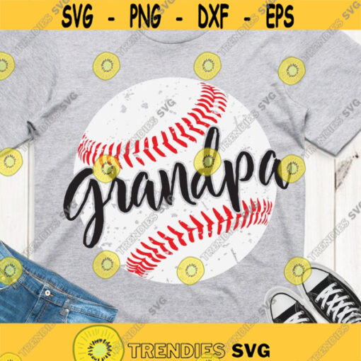 Baseball grandpa SVG Baseball grunge distress Grandpa shirt cut files Baseball digital cut files