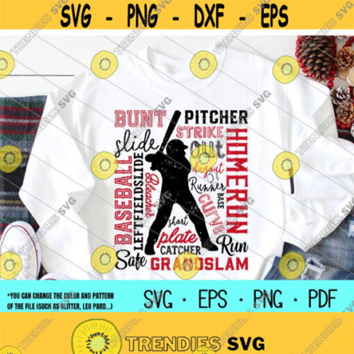 Baseball svgBatter Pitcher CatcherBaseball LoverDigital DownloadPrintSublimation Design 211