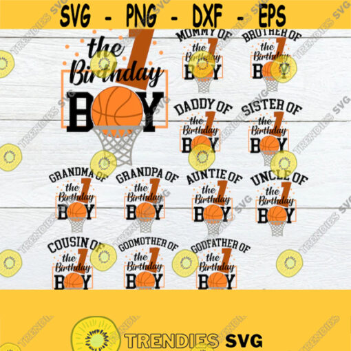 BasketBall Birthday 1st Birthday Matching Family Basketball Birthday Family matching BasketBall Birthday Basketball Theme Birthday SVG Design 264