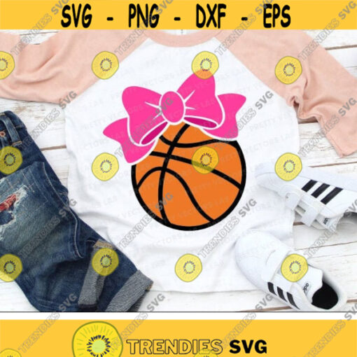 Basketball Bow Svg Basketball Svg Dxf Eps Png Girl Basketball Cut File Cheer Sister Shirt Design Proud Sister Clipart Silhouette Cricut Design 1779 .jpg